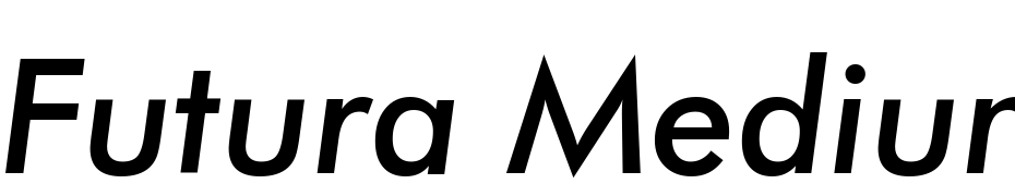 Futura Medium Italic BT cкачати шрифт безкоштовно